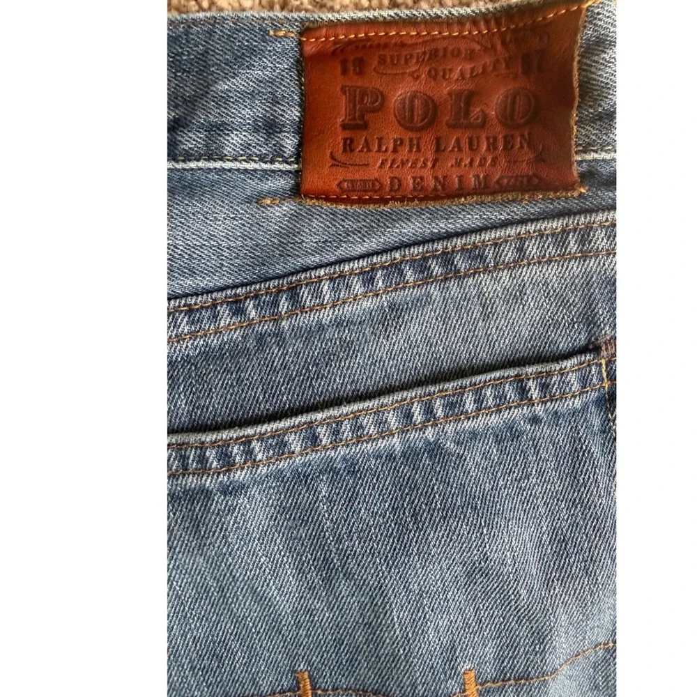 Polo Ralph Lauren Mens 36x32 Classic Straight Jeans Medium Wash 100% Cotton